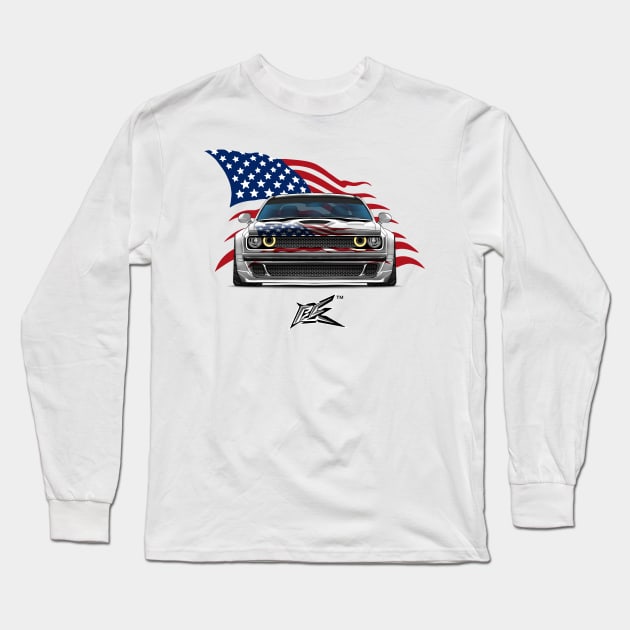 dodge challenger hellcat clinched widebody Long Sleeve T-Shirt by naquash